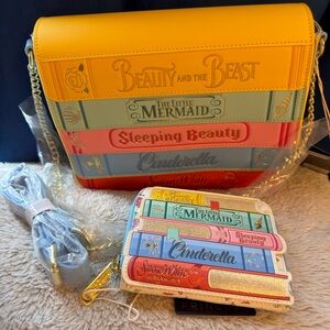 Loungefly Disney Princess Books Crossbody Bag & wallet